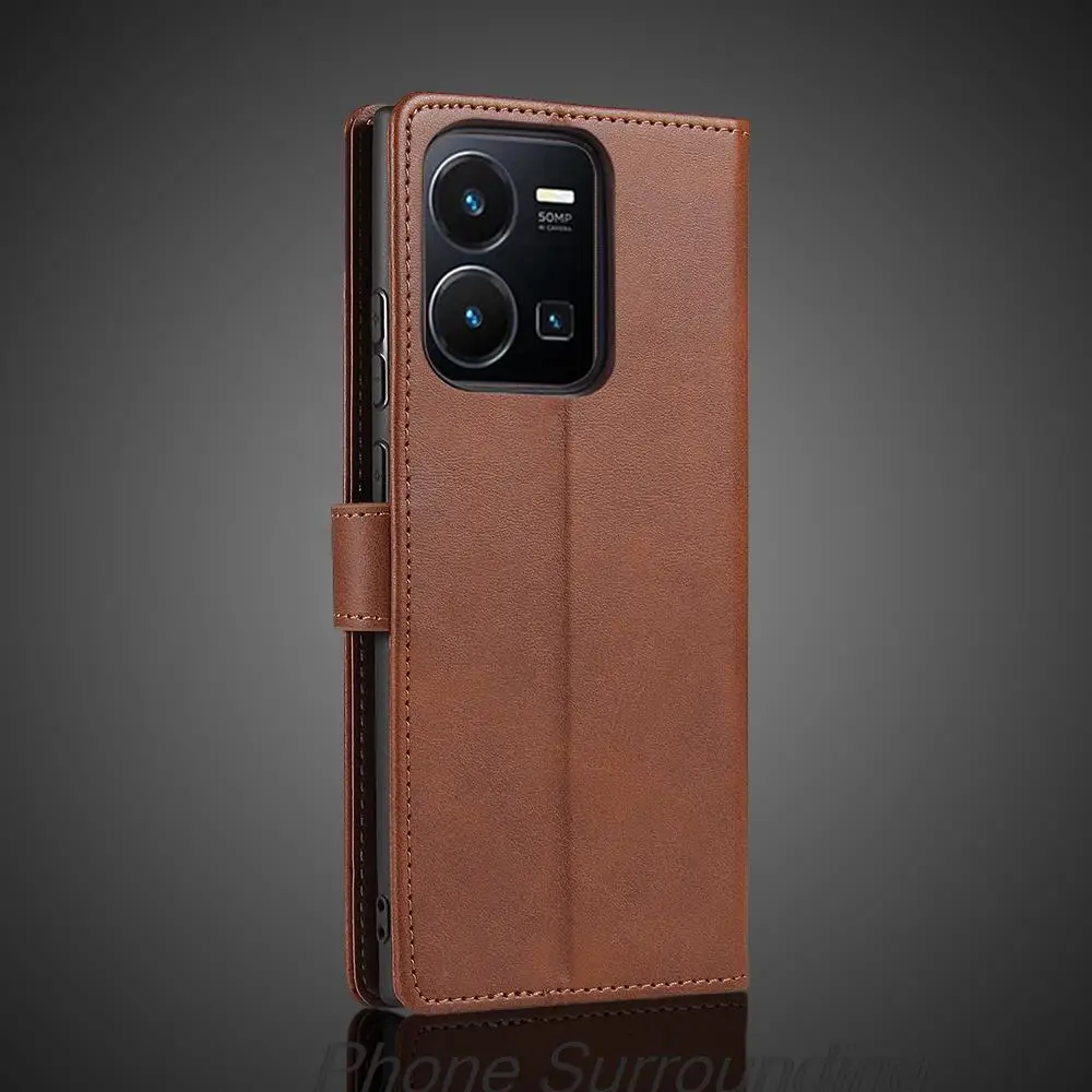 Vivo Y35 Case Wallet Flip Cover Leather Case for Vivo Y35 Y 35 4G 5G Pu Leather Phone Bags Protective Holster Fundas Coque