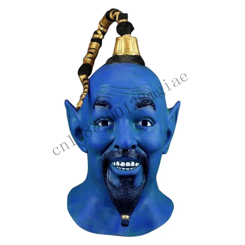 Magic Lamp Genie Headwear Mask Cartoon Male Cosplay Costume Accessories Men Adult Helmet For Halloween Party Role Play Pr CMM221