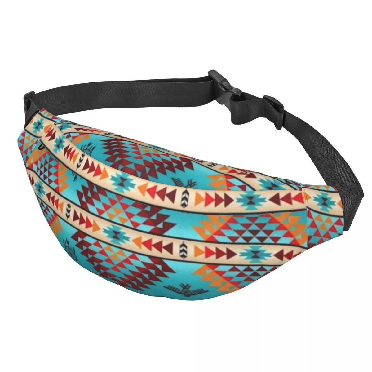 Custom Aztec Print IPhone Case Fanny Pack Women Men Sling Crossbody Waist Bag for Running Phone Money Pouch