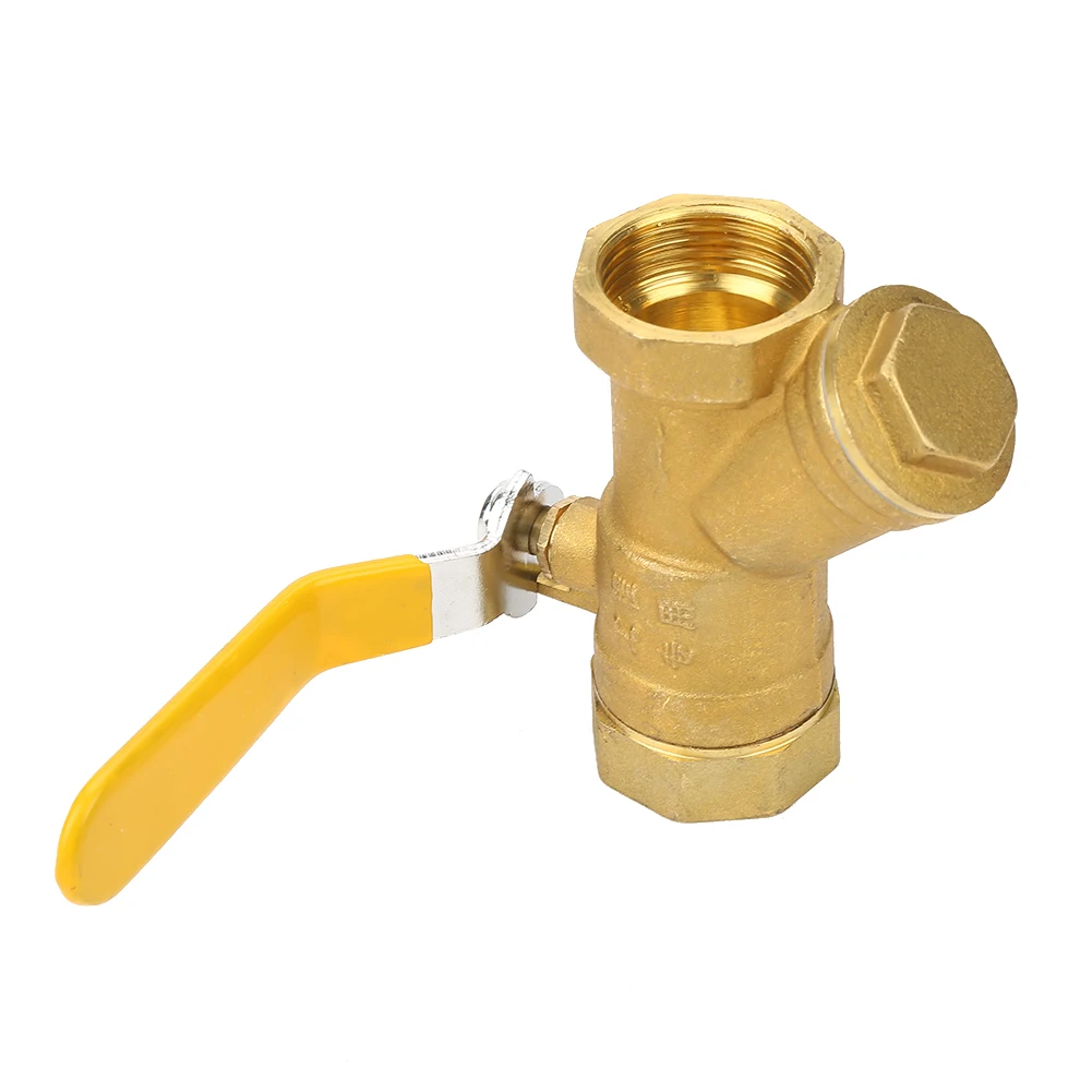 

1in NPT Ball Valve Filter Ball Valve Y Type Brass Strainer Filter Ball Valve 1" DN25 Female Thread for Water Gas Oil