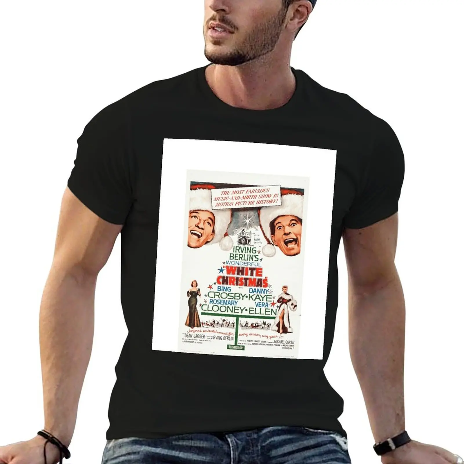 White Christmas - Bing Crosby, Danny Kaye T-Shirt Classic Graphic Short Sleeve Top