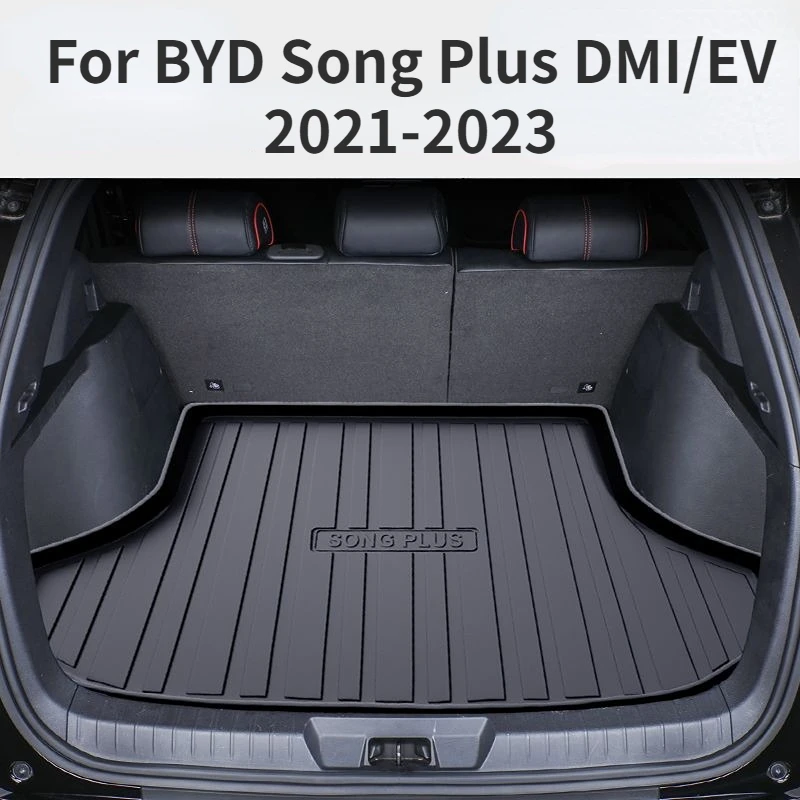 Tailored Boot Liner Tray For BYD Song Plus DMI/EV 2021-2024 Car Rear Trunk Cargo Mat Sheet Carpet Mud Protector Waterproof