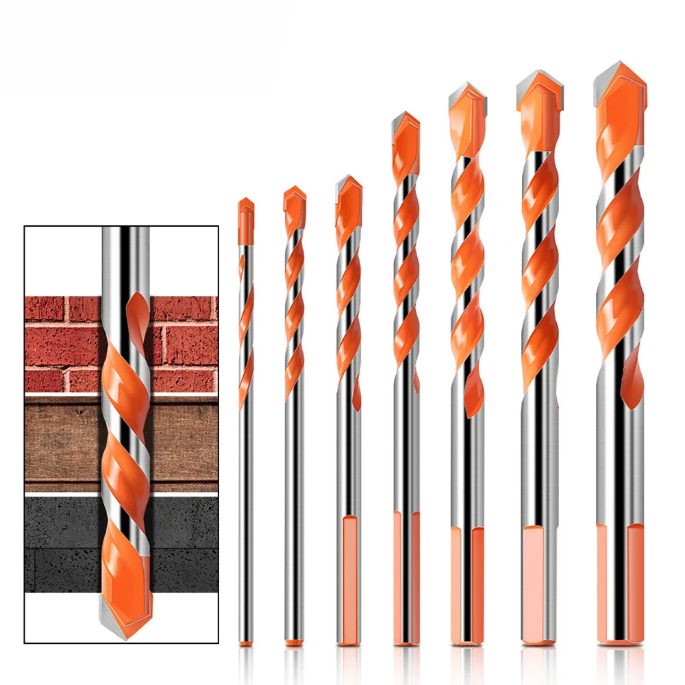 Orange Impact Drill Set For Concrete Tiles And Marble Drilling Commonly Used With King Drill And Grinding Drill Bracket