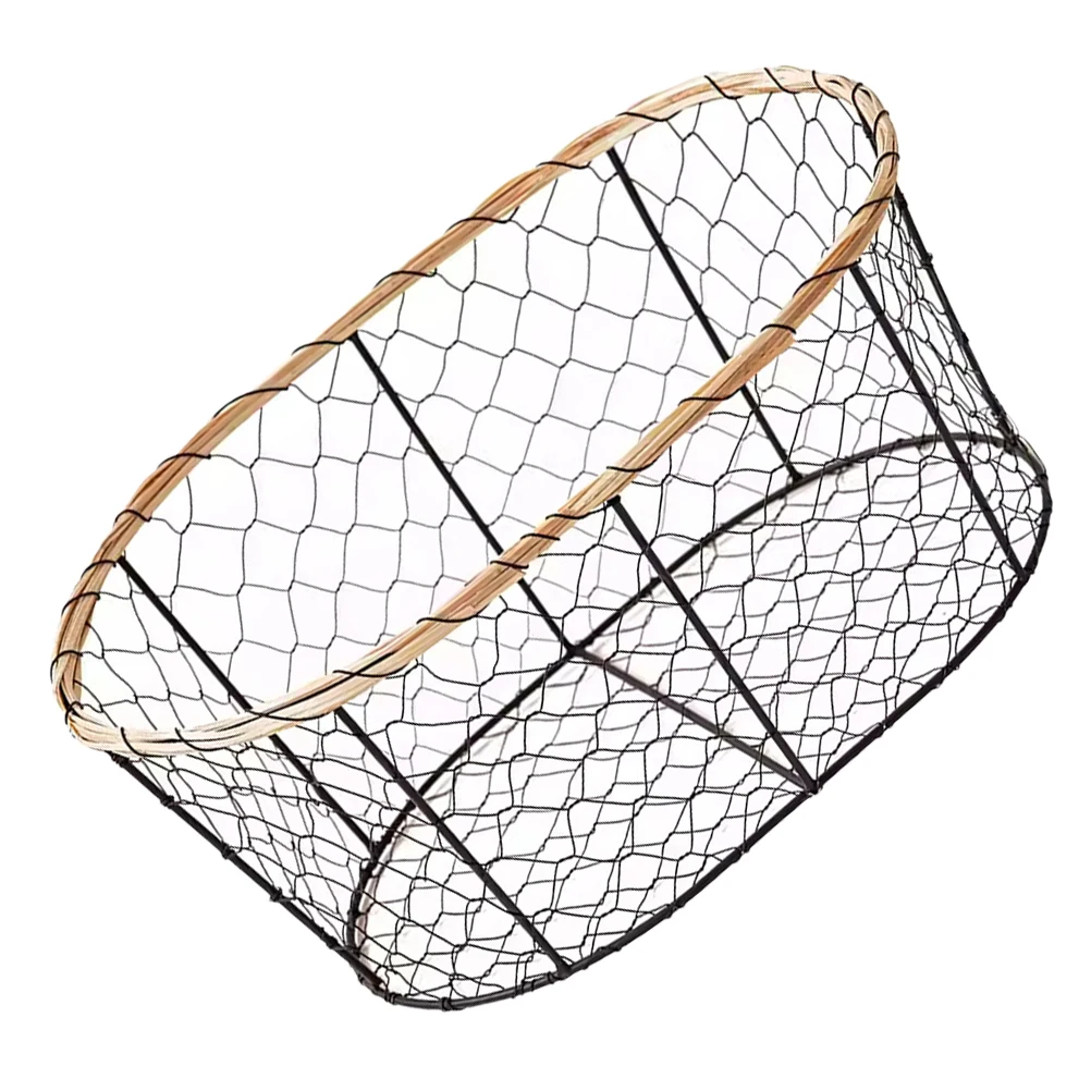 

Multifunctional Iron Wire Bread Metal Storage Organizer For Fruits Snacks Kitchen Table Decoration Countertop Egg Hollow