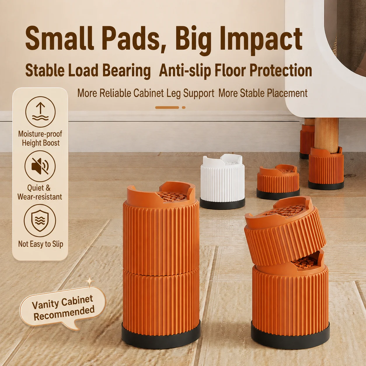 Non Scratch Furniture Feet Pads Anti Slip Floor Mats Suitable For Vanity Cabinet Table And Sofa Chairs