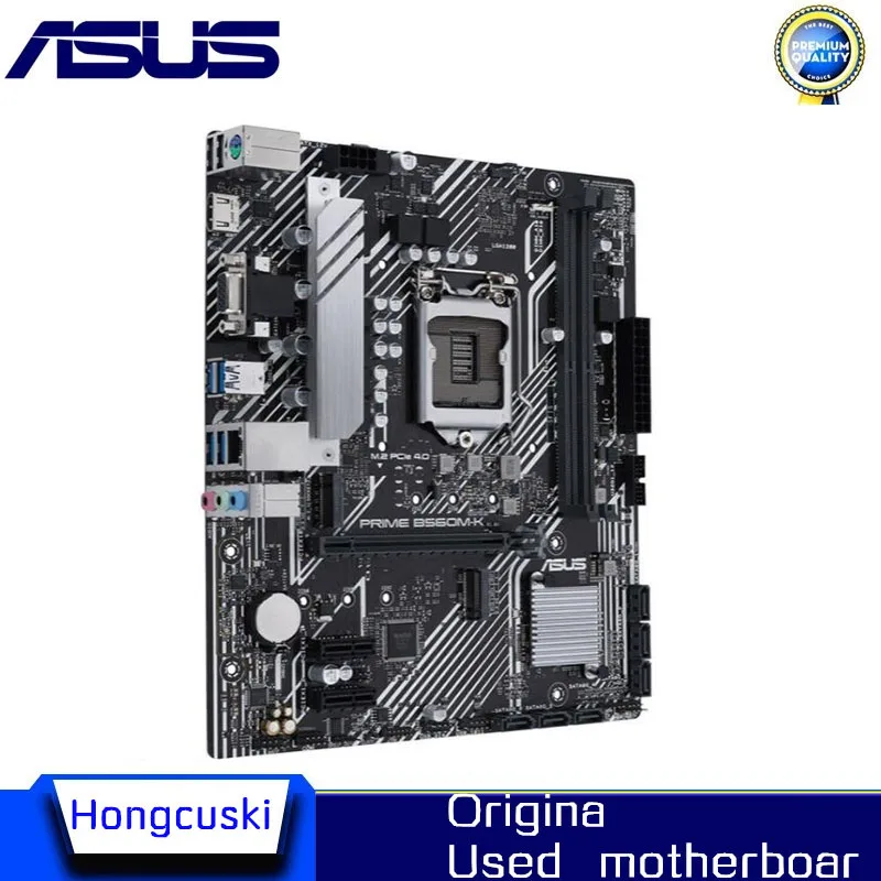 For Asus PRIME B560M-K Original Desktop Used for Intel B560 DDR4 PCI-E 3.0 Motherboard LGA 1200 USB3.0 M.2 SATA3