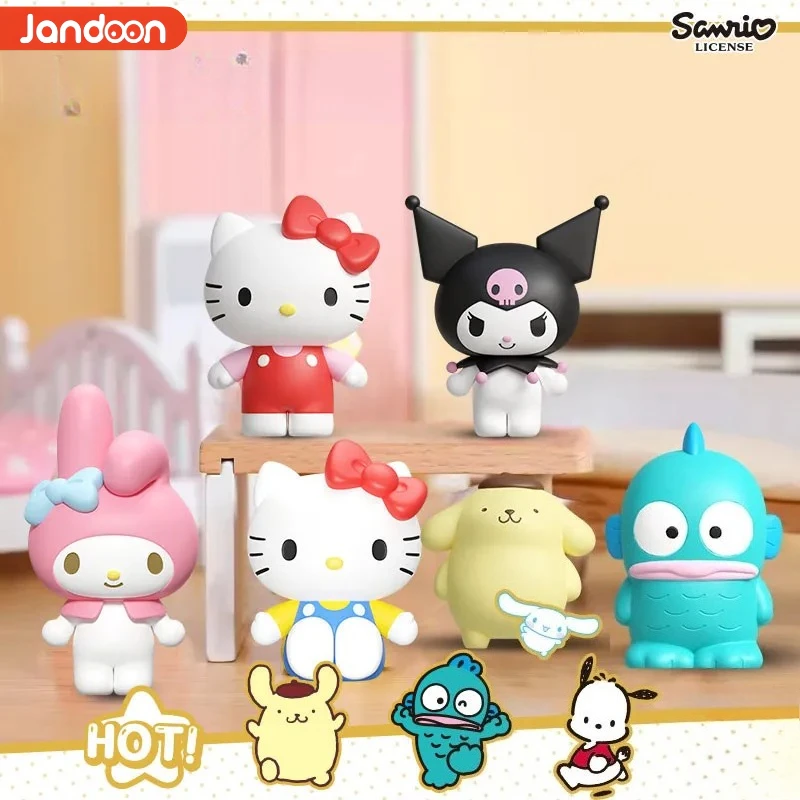 

Sanrio Family Rice Grain Blind Box Cartoon Cute Grain Doll Mystery Box Anime Small Doll Figurine Desktop Ornament Toy Gift