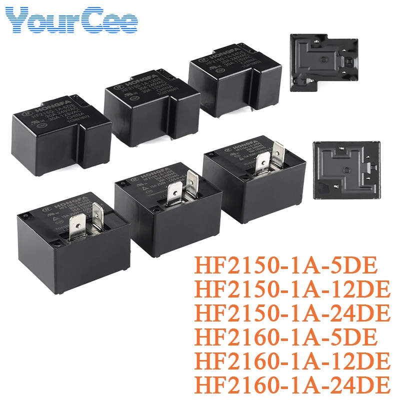 2PCS/1PC High Power Relay HF2150 HF2150-1A HF2150-1A-5DE HF2150-1A-12DE HF2150-1A-24DE DC 5V 12V 24V 4 Pin HF2160 HF2160-1A