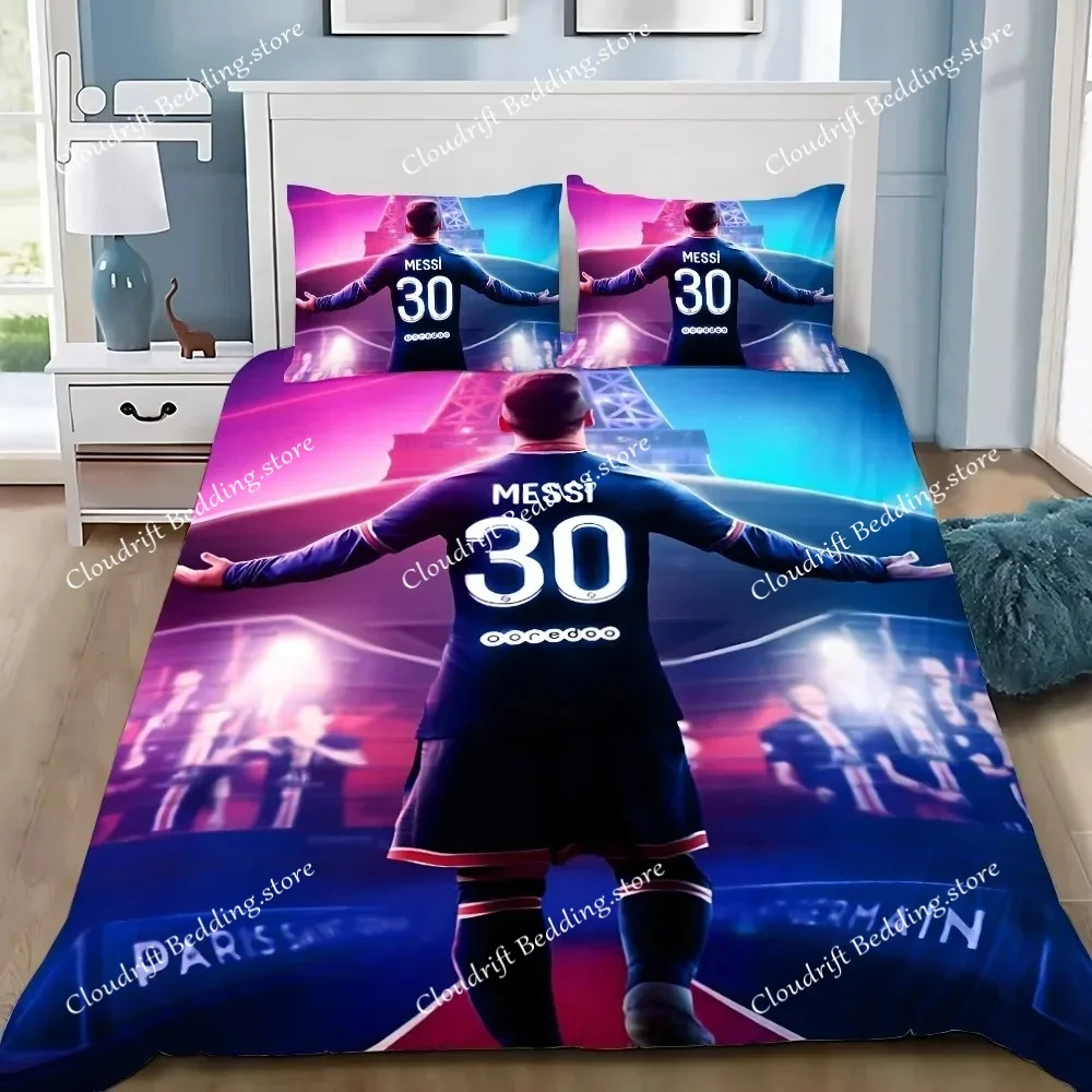 

Duvet Cover Pillowcase Bedding Set Famous Footballer M-Messis Adult BoyGirl Bedroom Decoration Children Single Double Large Size
