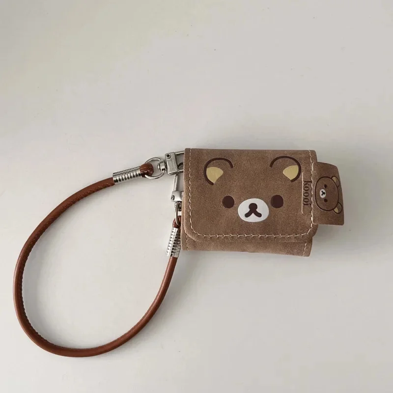 جديد Ins الدب الجلود قلادة الكرتون لطيف جميل حقيبة سماعة الاذن ل أبل Airpods 1 3 4 2 برو 2nd سماعة لاسلكية تعمل بالبلوتوث شحن صندوق