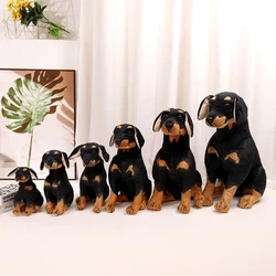 Imitation Rottweiler Plush Toys Cartoon Artificial Dog Stuffed Dolls Holiday Birthday Gift Homedecor Plush Pillow