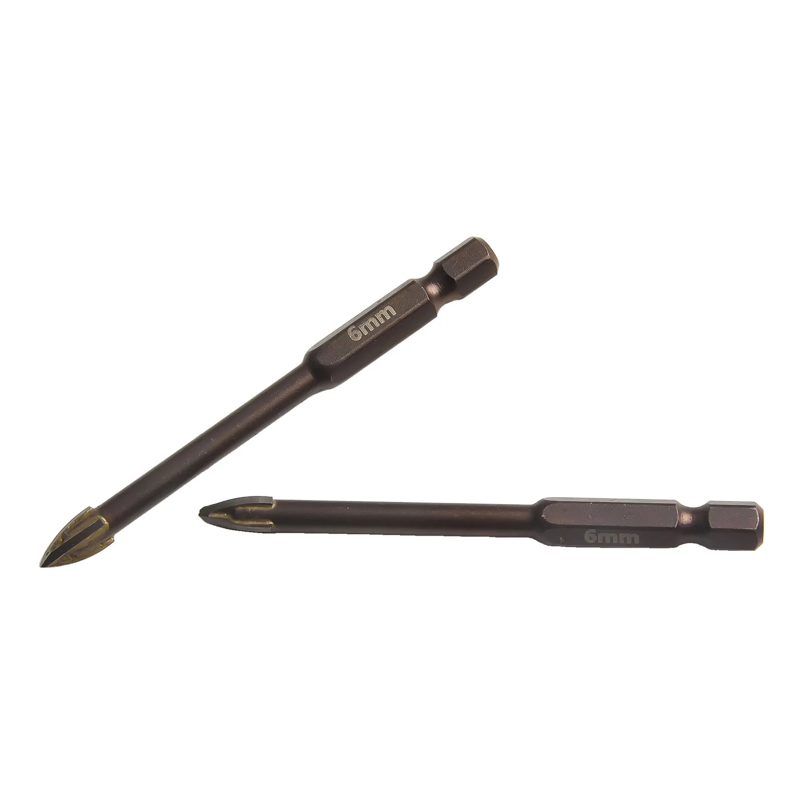 

6 мм твердосплавные сверла с шестигранным хвостовиком для фарфоровой плитки, керамики, мрамора, стекла, кирпича, оксиitriding, закаленная режущая головка, 10 шт.