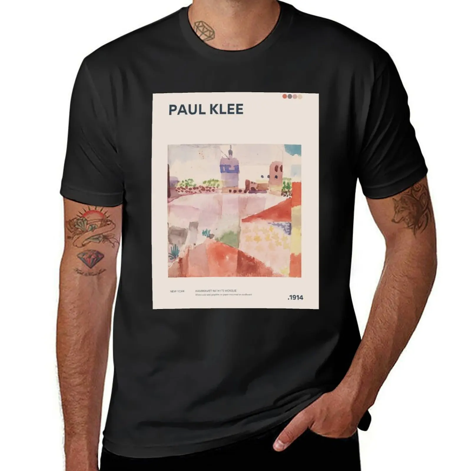

Hammamet 1914 Paul Klee Modern Minimalist T-Shirt aesthetic clothes summer clothes Men's t shirts