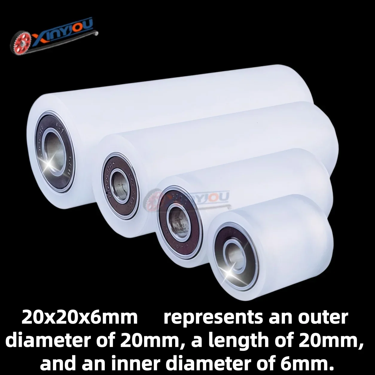 Nylon Bearing Pulley Wheel, 5~30mm ID 14~58mm OD Guide Roller for Track, Cable, Positioning, Sliding Door & Conveyor Systems