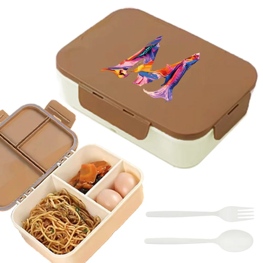 3 Compartment Flip Top Bento Box Waterproof Outer Shell Buckle Sealing Sturdy Structure for Indoor Food Storage Outdoor Trips
