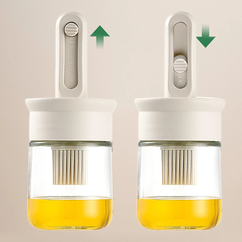 Botella dispensadora de aceite sin BPA, juego de cepillos de silicona resistentes al calor para hornear, cocinar, barbacoa, cocina, accesorio al aire libre para Picnic, 2 uds.