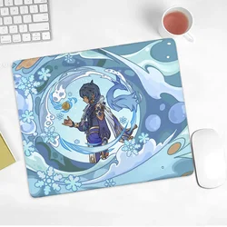 Genshin Impact Kaeya Mousepad tappetino per Mouse piccolo con medaglione per giocatori, tappetino da scrivania per Computer, gomma antiscivolo rettangolare