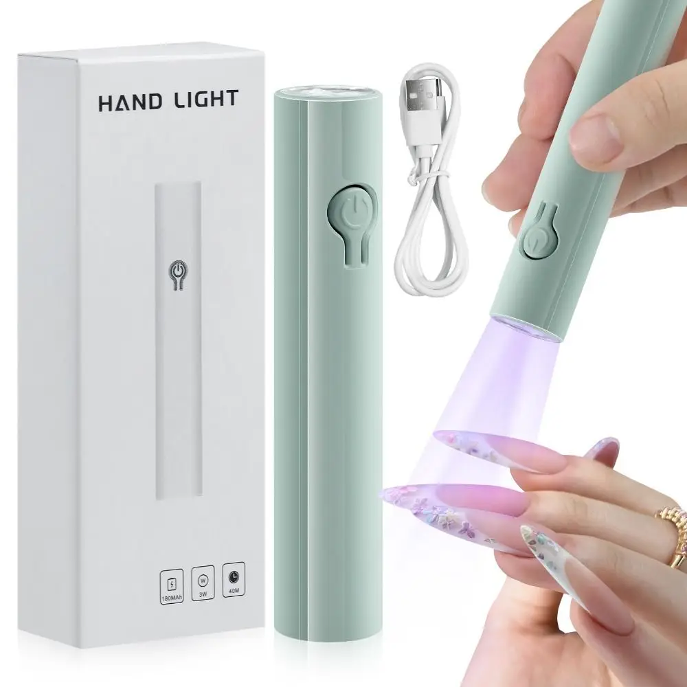 Handige nageluitharding Handheld UV-licht Alle gelpolish Sneldrogende draagbare nageldroger Lamp USB oplaadbare Nail Art Tool Salon