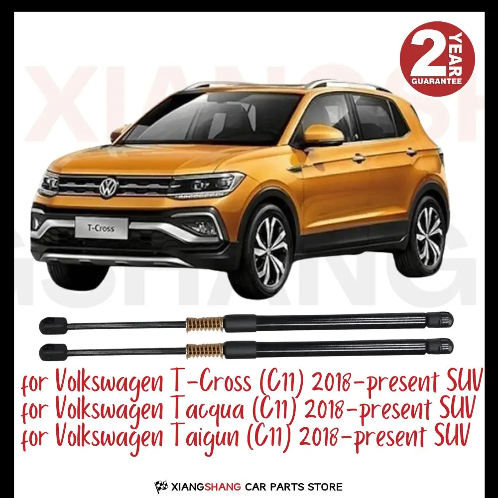 

2 шт. задний демпфер задней двери для Volkswagen T-Cross (C11) 2018-настоящий внедорожник с пружиной багажника, газовые стойки с зарядкой