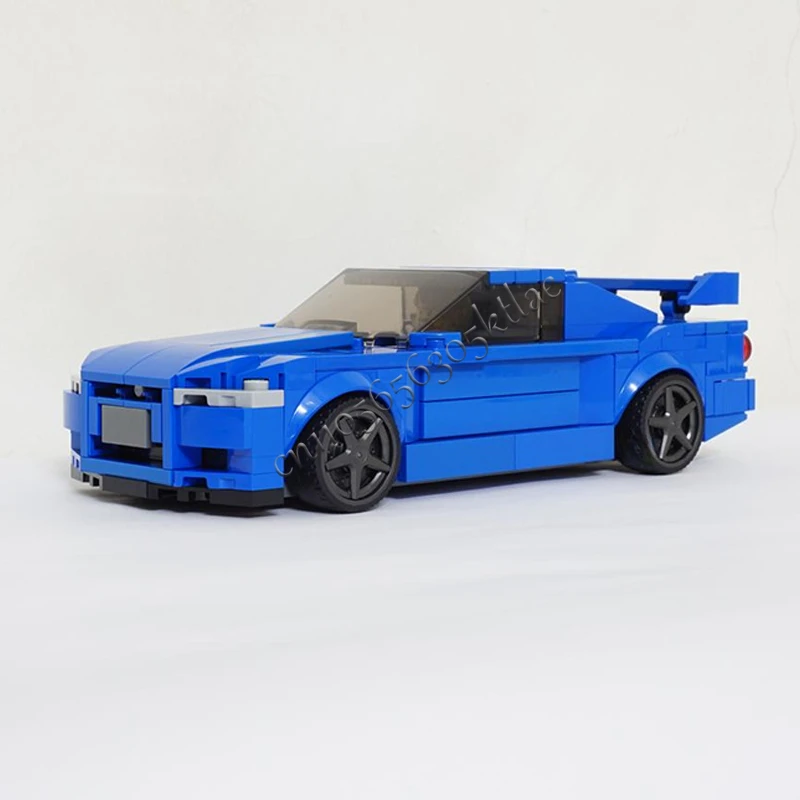298 PCS Creative Technology MOC Speedy Sports Car Lightning Cartoon Building Block Model Puzzle Toys For Children Festival Gifts
