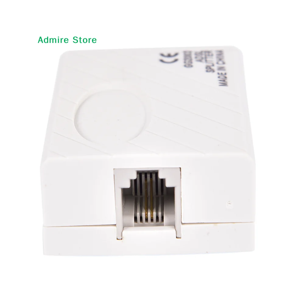 [G]RJ11 Cable Line ADSL Fax Modem Phone Network Jack Micro Filter Splitter Adapter