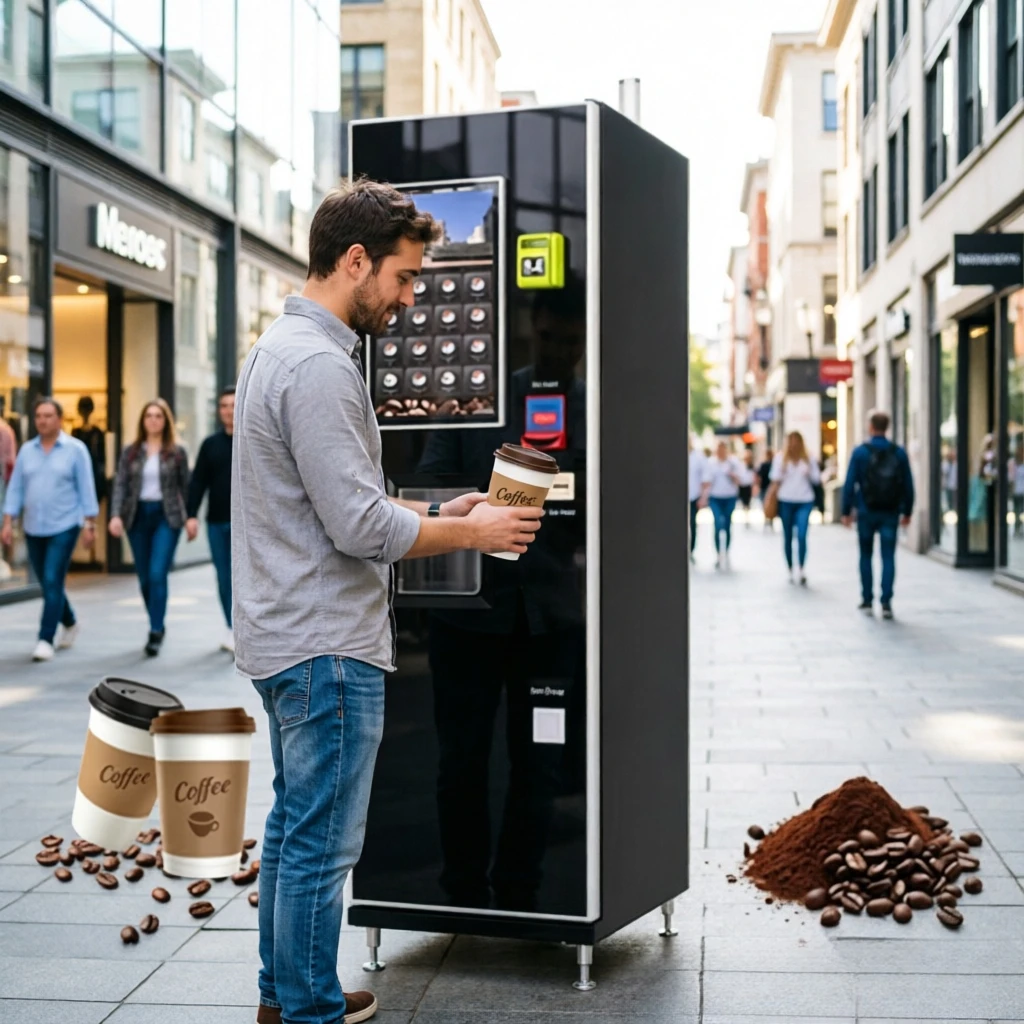 Self-Service Coffee Machine Hot and Cool Drink Chocolate Powder Vending Machine Touch Screen Coffee Vending Machine