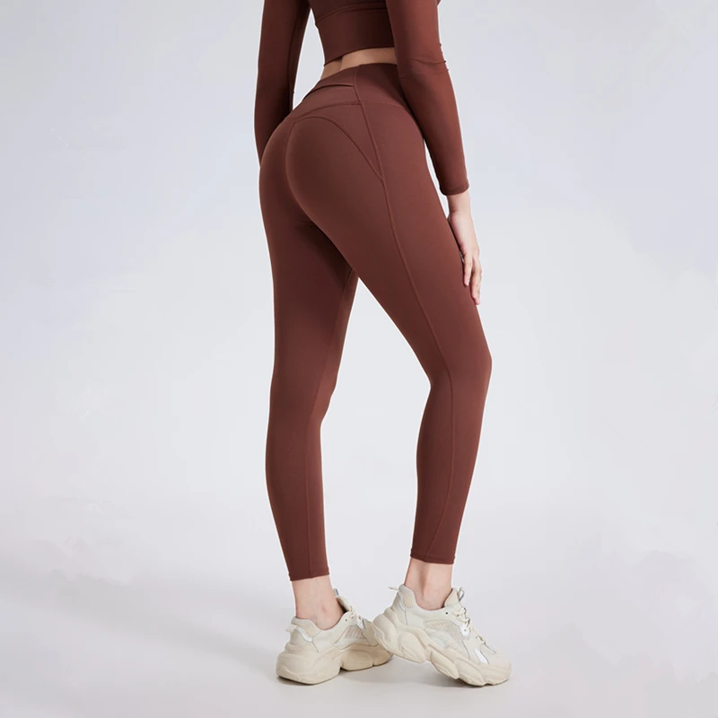 Women Sport Leggings High Waist Yoga Pant Hip Lifting Running Trouser Elastic Quick Dry Leggins Hidden Pocket Gym Fitness Tights