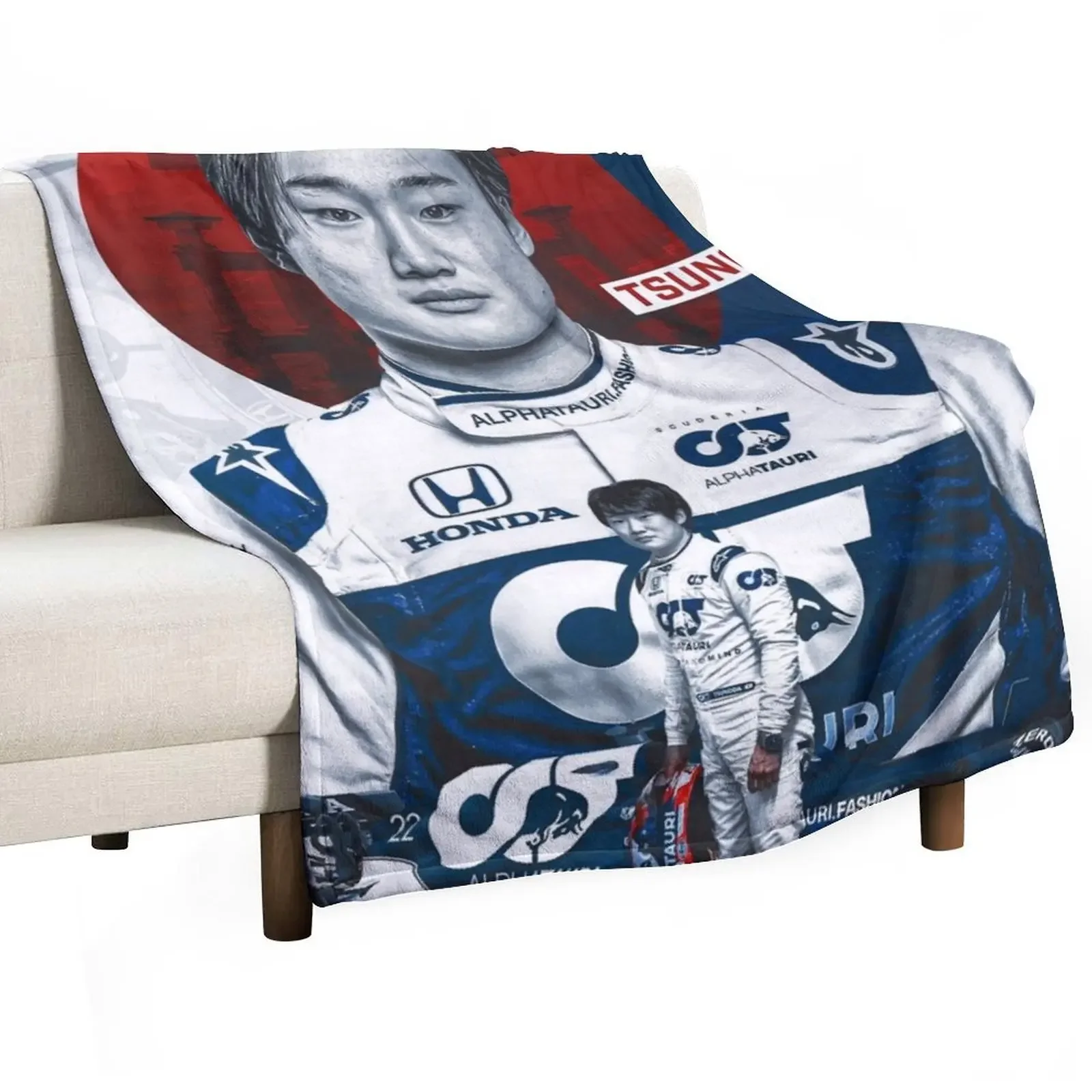 

Yuki Tsunoda Throw Blanket warm winter Flannel Fabric Blankets
