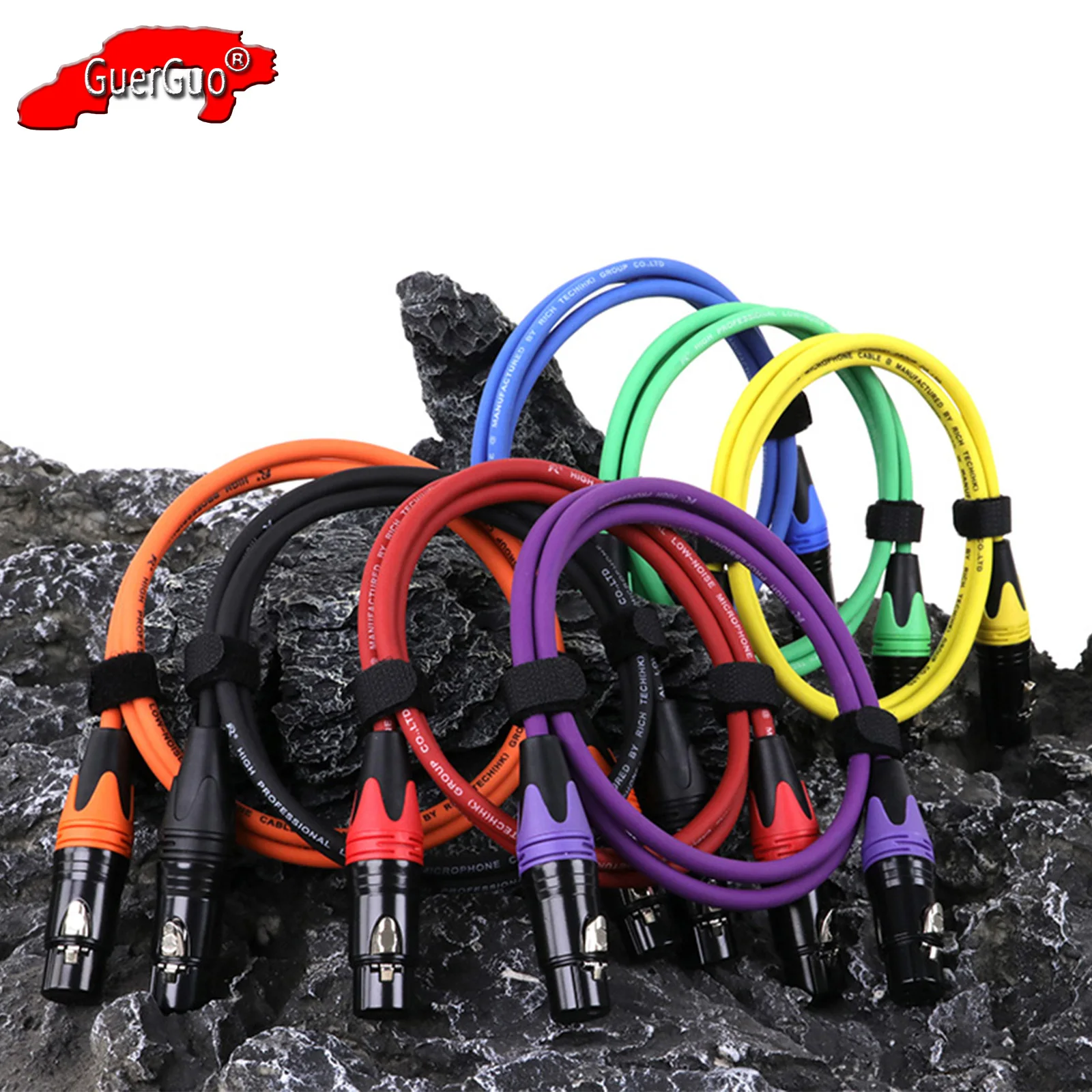 0.2M-30M 3Pin XLR Female to Female F/F Balanced Audio OFC Cord,Colored Connector XLR MIC Extension Cable for Mixer Amplifier