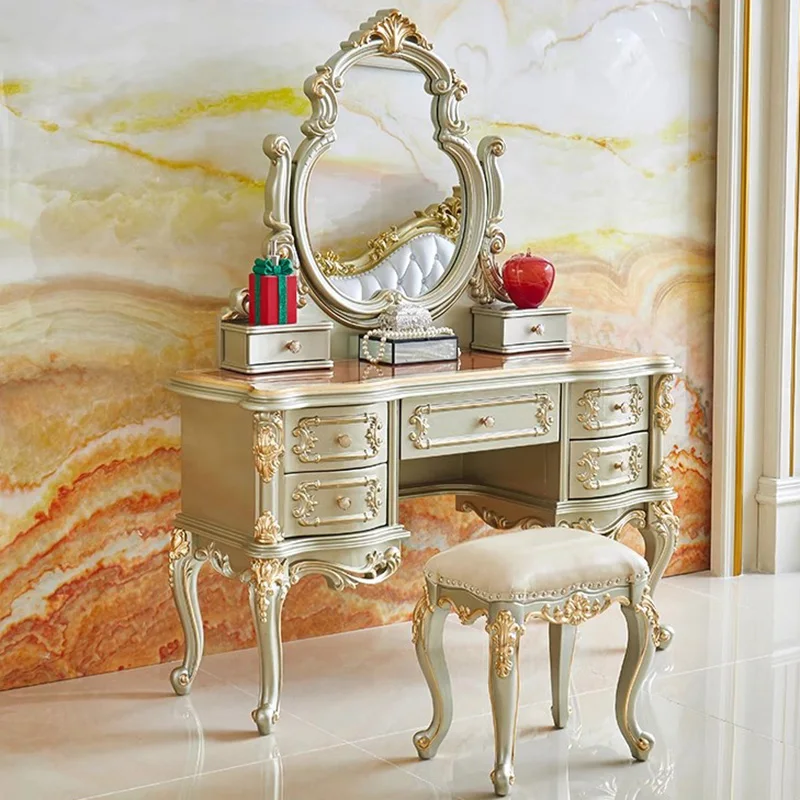 الأوروبية الفاخرة الغرور الجدول ماكياج البراز خشب متين الغرور الجدول الاشياء الشمال Coiffeuse دي Chambre أثاث غرفة صغيرة