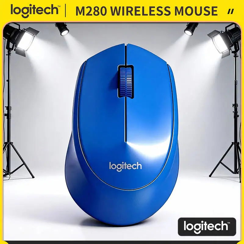

Беспроводная оптическая мышь Logitech M280, 2,4 ГГц, стабильная связь, 1000 точек на дюйм, аккумулятор 18 месяцев для ПК, офиса, настольного компьютера Mac