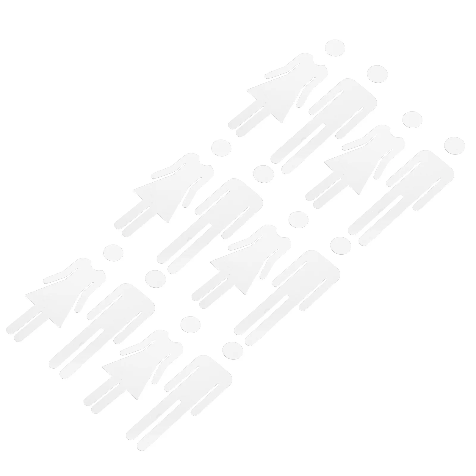 

6Pairs Bathroom Sign Acrylic Unisex Restroom Door Identification Washroom Sticker for Business Office Men Women Toilet Sign