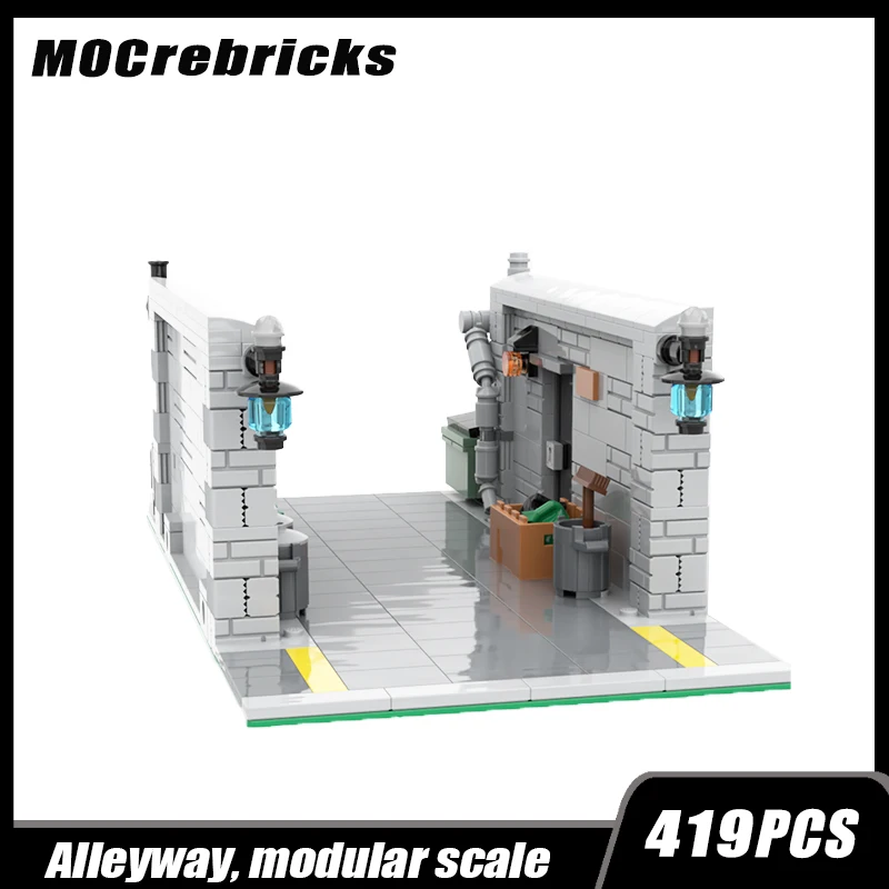 

MOC-158244 City Street View Alley Modular Buildings Building Block Assemble Model Brick Toy Children's Christmas Gifts