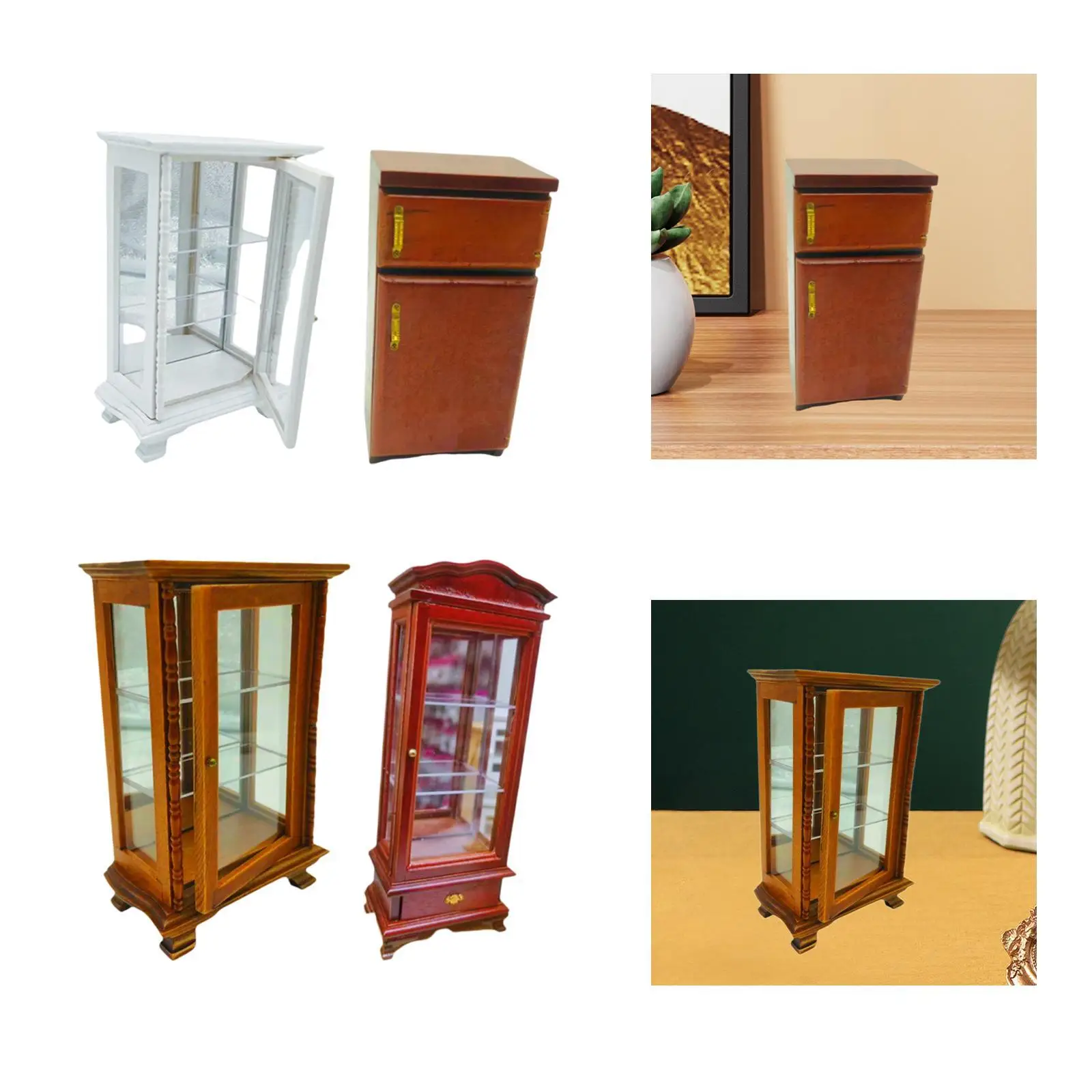 

Миниатюрные украшения для микроландшафта в масштабе 1/12, декор для спальни, украшения для кукольного домика, реквизит для ролевых игр, миниатюрные шкафчики для кукольного домика, подарки