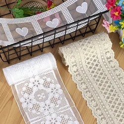 2 Yard Embroidery Lace White Flower Embroidered Cotton lace Ribbon DIY Sewing Home Textile Decoration Needlework Lace