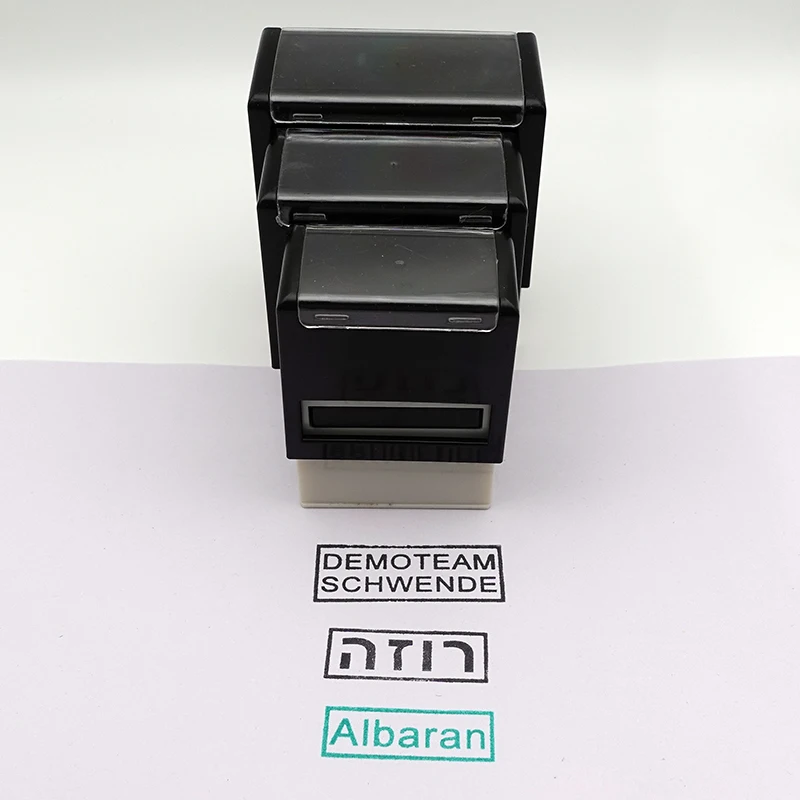 

Personalized Self Inking Ruber Stamp Up to 7 Lines Text Custom Address Stamps with Easy to Change Ink Cartridge Name Seal