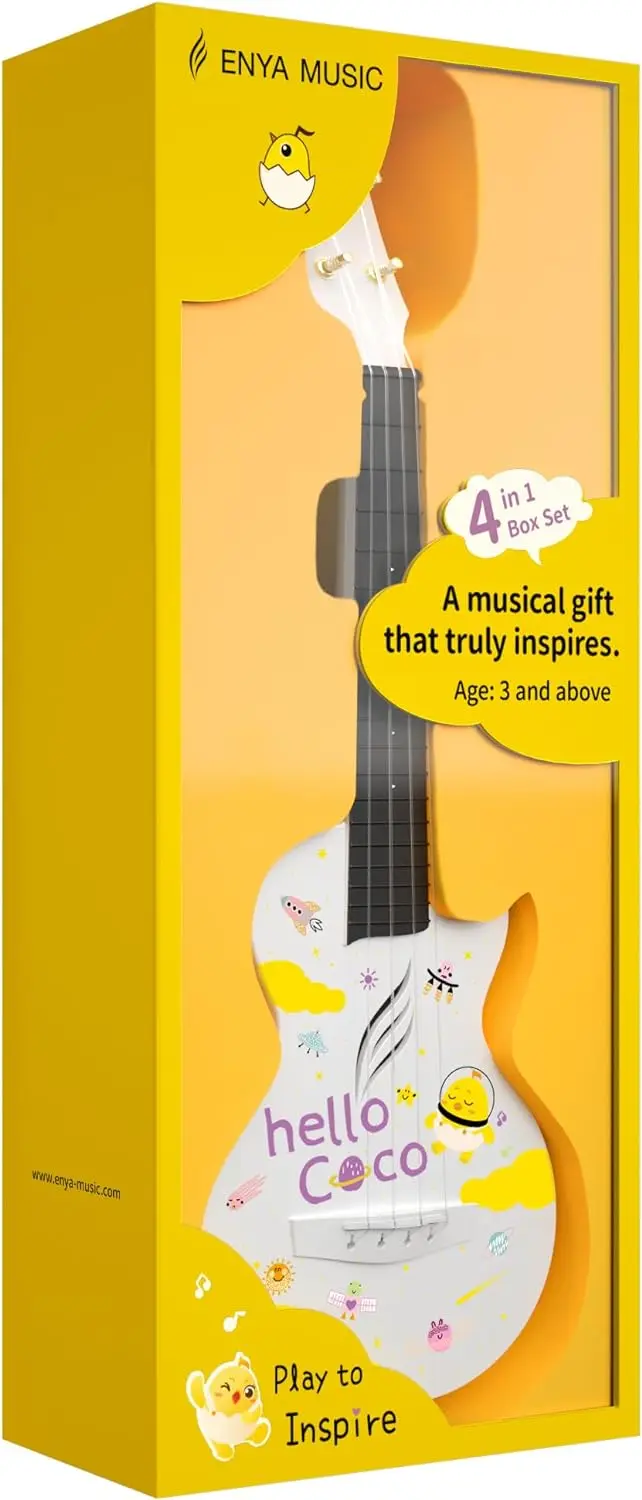 Enya Kids Toys Musical Instruments Toddler Toy Gifts for Baby Children Girls and Boys Ages 3+, Includes 21-Inch Mini Ukulele.