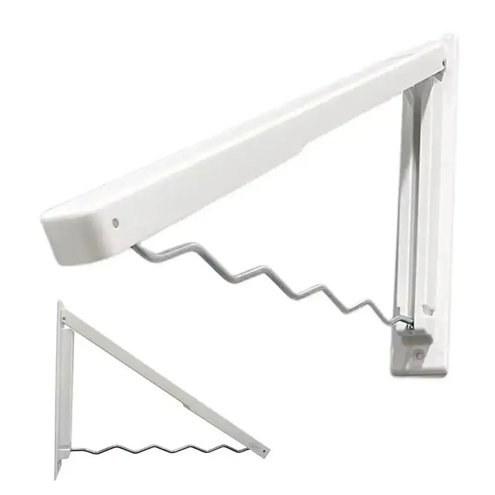 Wall Mounted Retractable Clothes Hanger Space Saving Self-adhesive Foldable Clothing Rack Drying Rack for Laundry Clothes