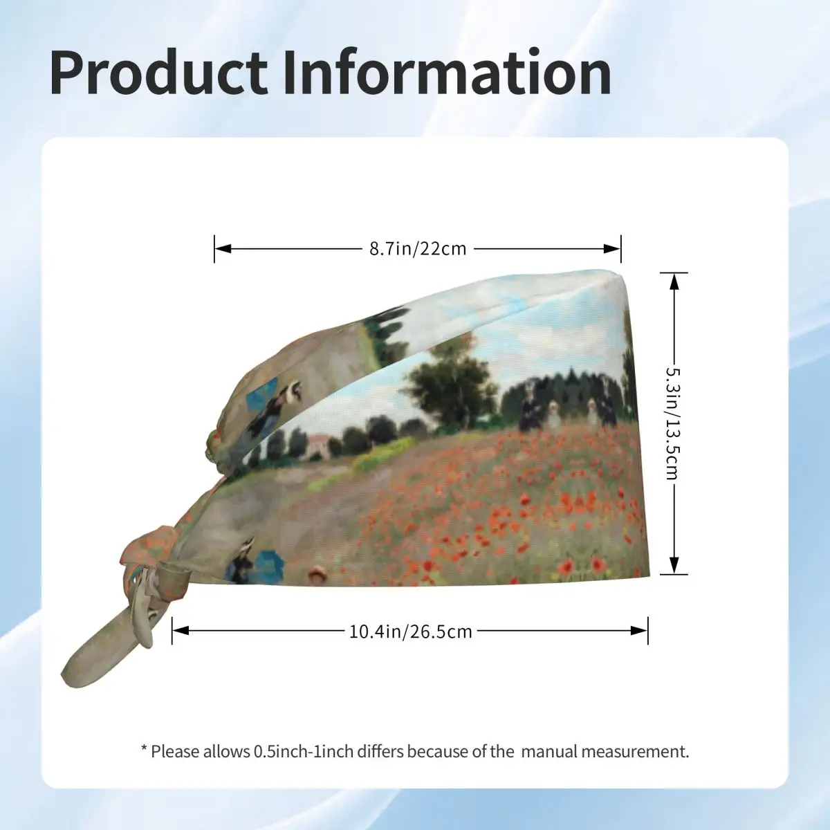 الفرنسية الانطباعية الفن تنفس فرك قبعة الجراحية فرك قبعات ممرضة قبعة كلود مونيه اللوحة العمل الدعك قبعة للصيدلة #5