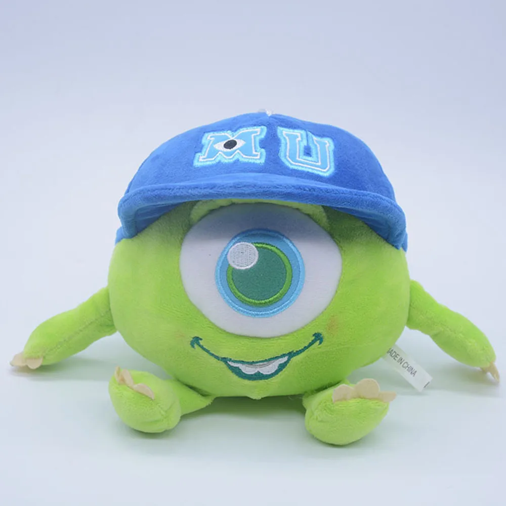 20cm Kawaii Cartoon Disney Monsters University Cute Mike Wazowski Mr.Q Action Figure Toys Soft Doll Birthday Xmas Gift For Kids