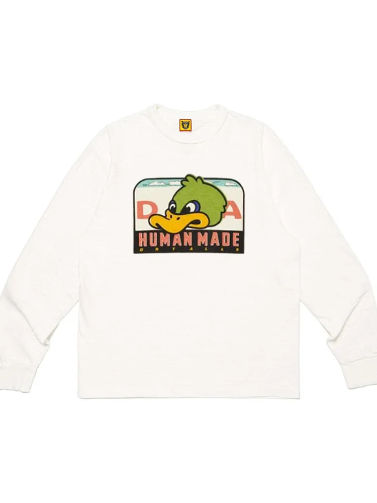 Human Made Duck Long Sleeve T Shirt Loose Unisex Streetwear