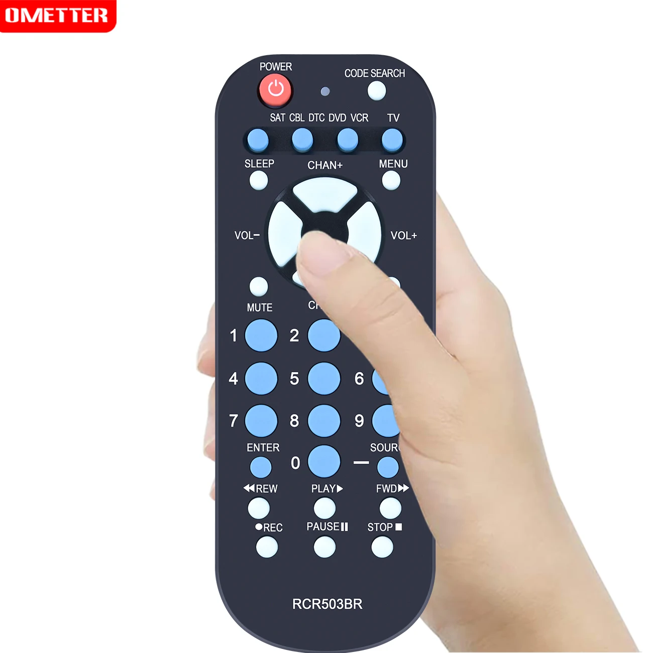 For RCA 3-Device Palm-Sized Universal Remote, Long Range IR, for Most Major remote control, RCR503BE RCR503BR RCR503BZ