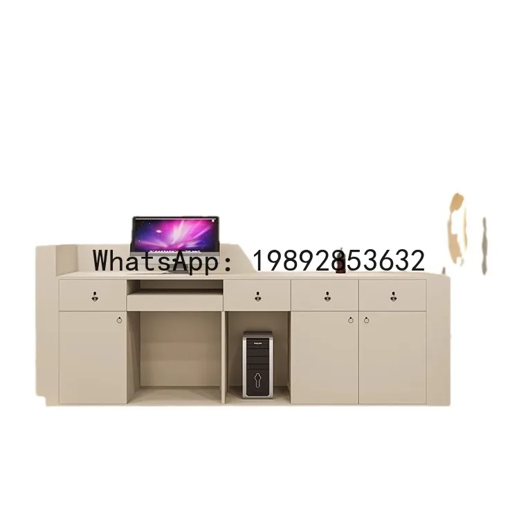 

XL1 Beauty Salon Front Desk Cashier Cream Style Bar Dance Training Women's Clothing Store Curved