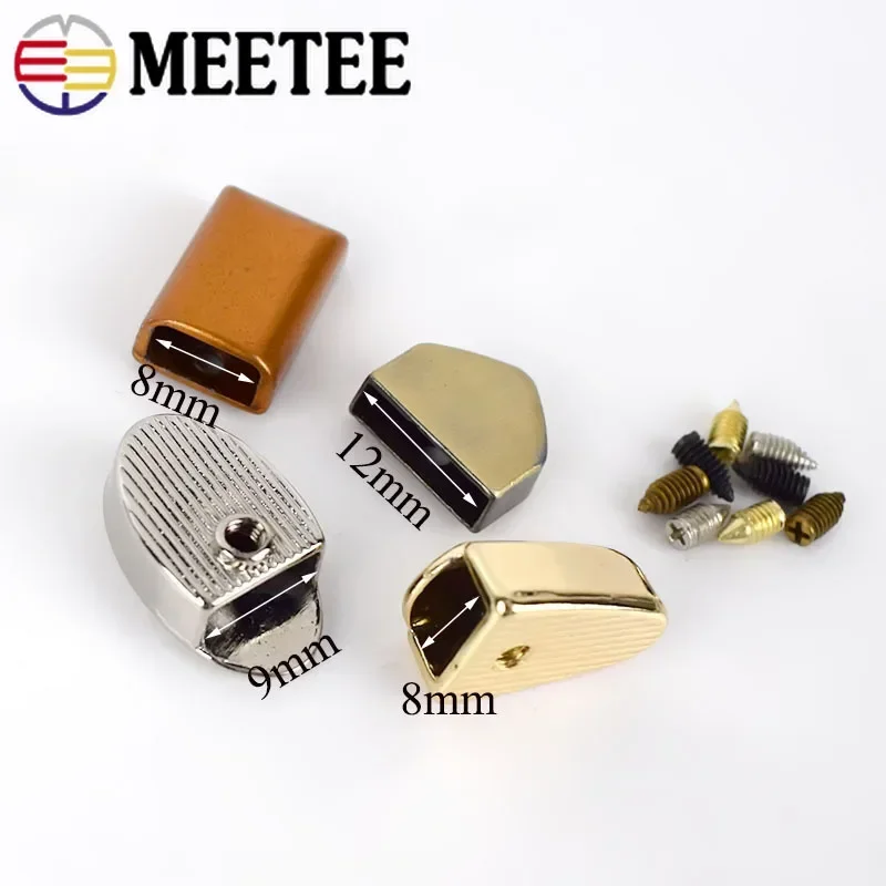 10/30Pcs Metal Zipper Tail Clip Zips End Stopper Screw Handbag Decoration Cord Lock Clasp Rope Stop Leather Sewing Hardware