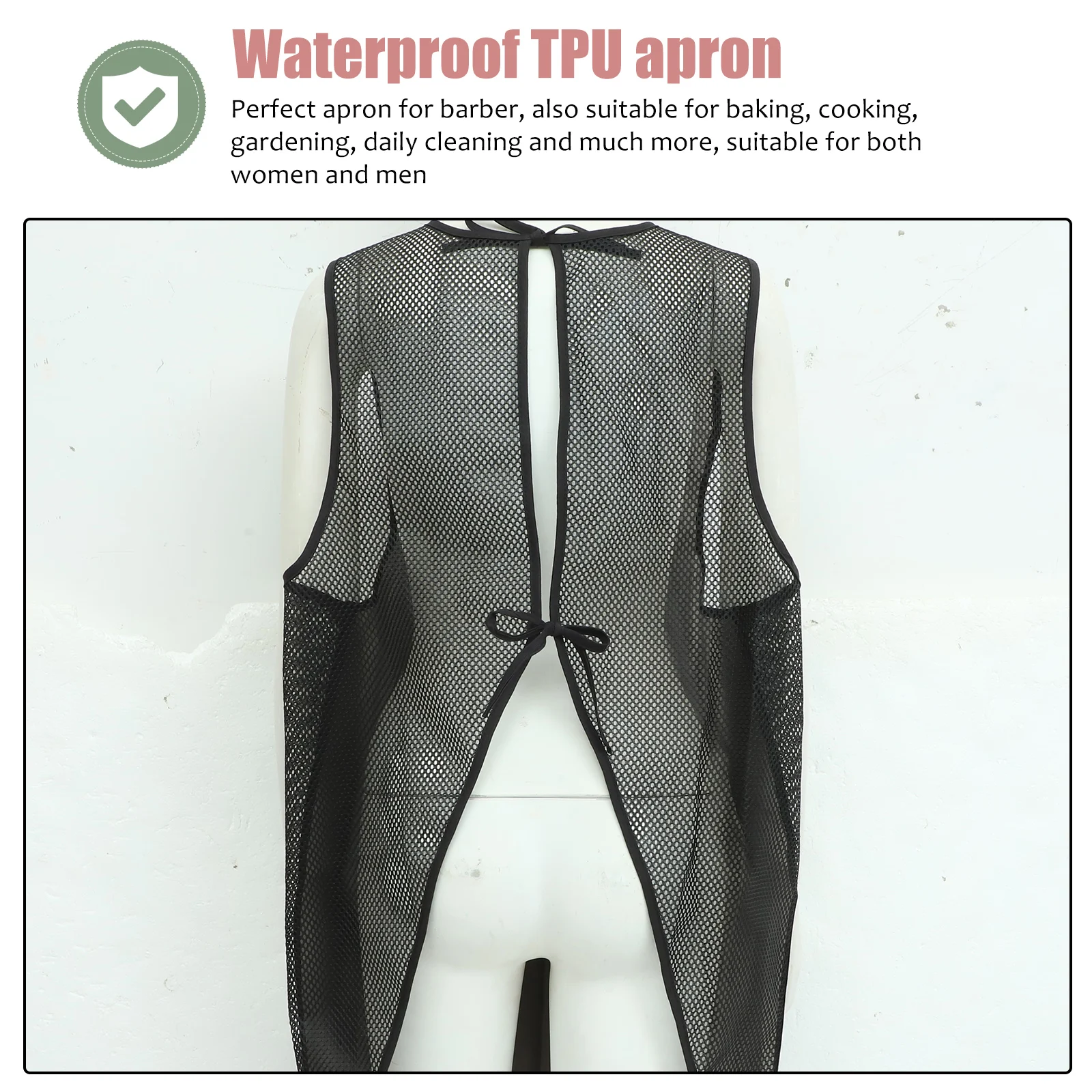 

1pc Waterproof Tpu Apron Reusable Stain Resistant Anti Oil Unisex Barber Hair Stylist Salon Baking Cooking Gardening Hotel