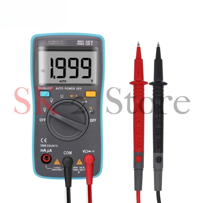 Voltage Current Temperature Frequency Diode Resistance Capacitance Tester Profession ZT102 True RMS Digital Multimeter AC/DC