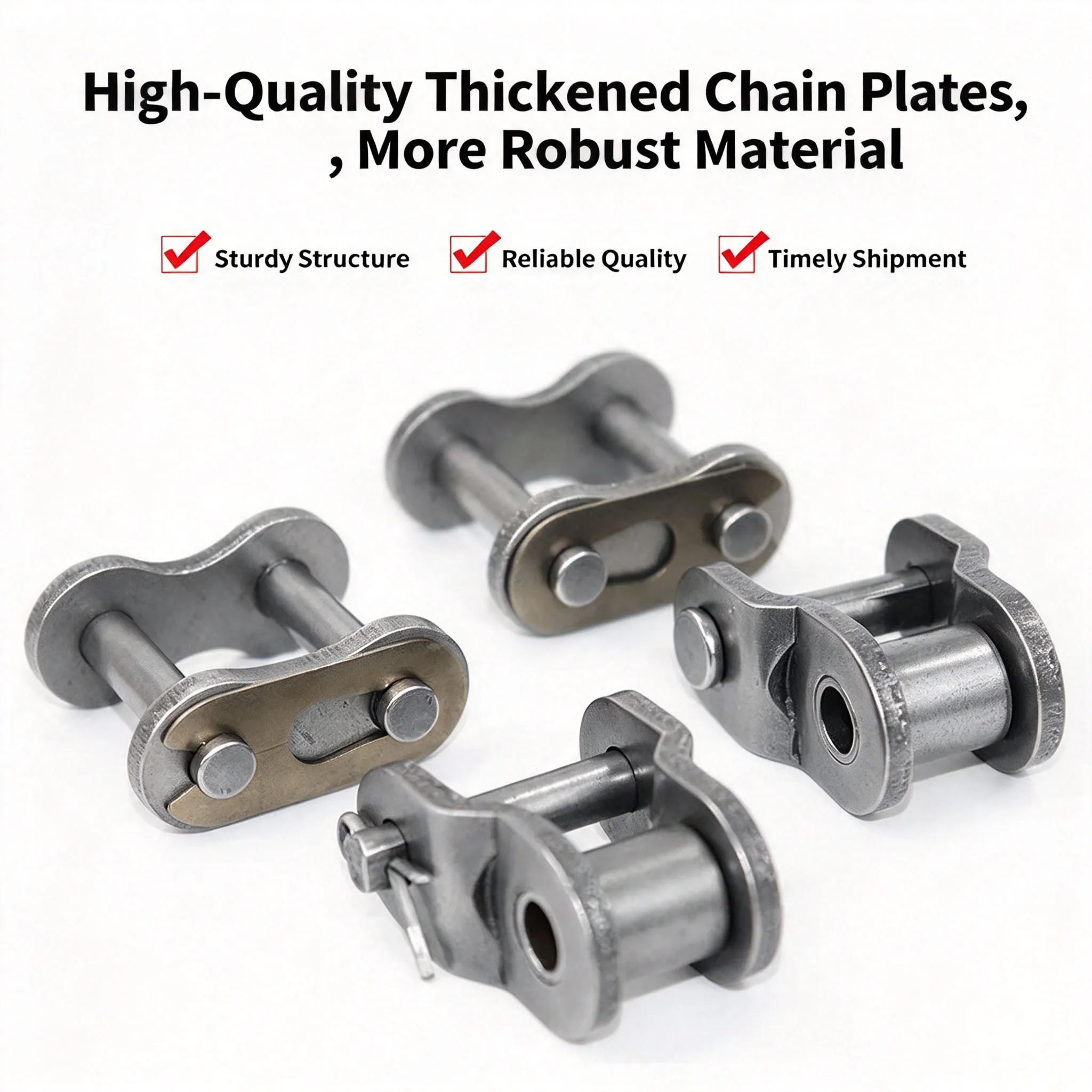 Roller Chain Connector Link Full Half Single Double 04C 05B 06B 08B 10A 12A 16A 428H 630H 80H - Industrial Hardware Part
