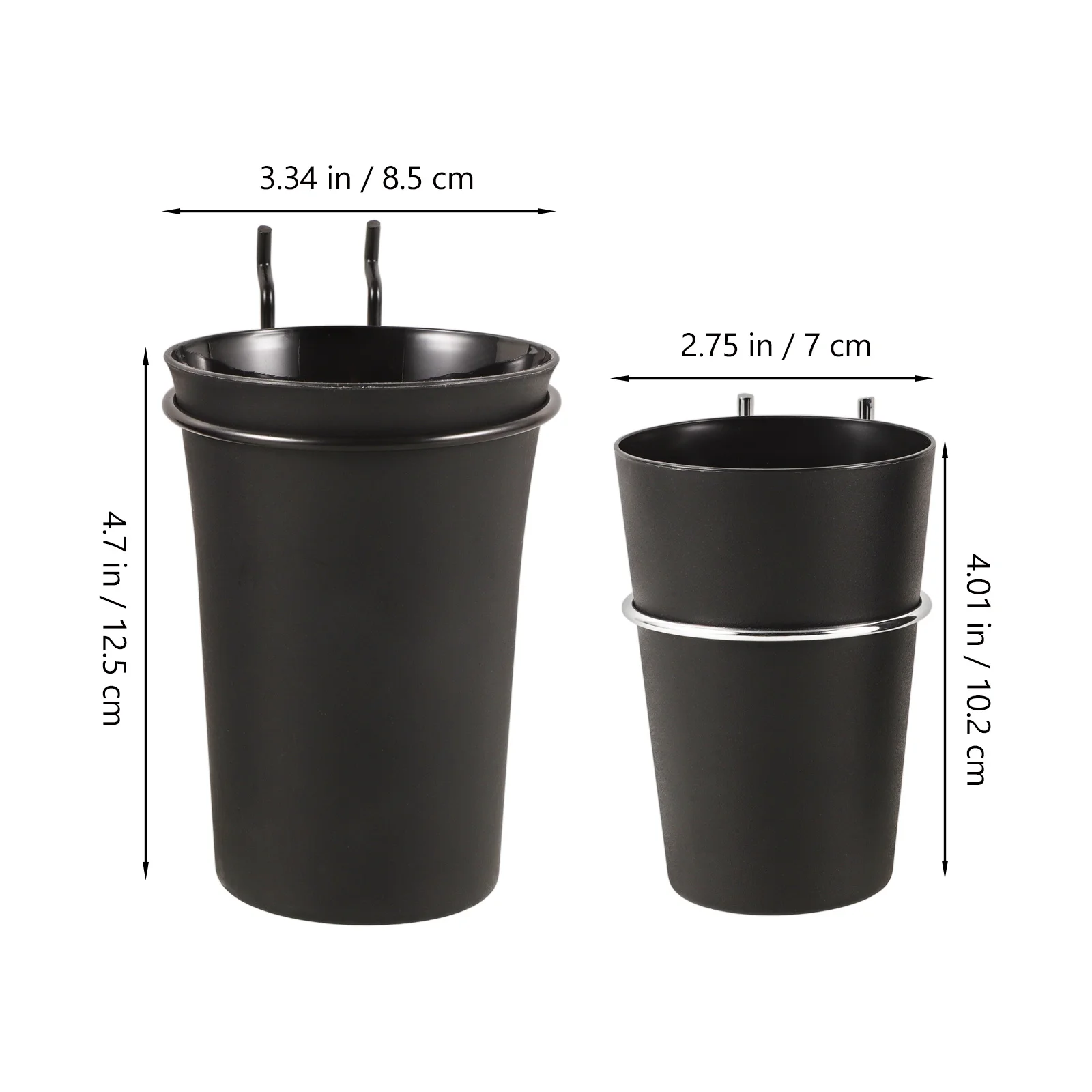 2Pcs Pegboard Cup Holders Black Peg Board Organizer Storage Cups Hanging Tool Organizer Hardware Pegboard Accessories