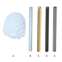 3x toilet brush gold on gold handle 26 cm  Replacement brush for toilet brush