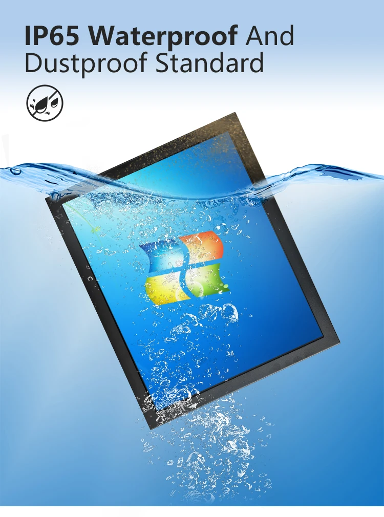 ZJZ Customization Industriemonitor 19-Zoll-robustes Display Kapazitiver Touchscreen-Monitor Eingebetteter kapazitiver Touchpanel-PC